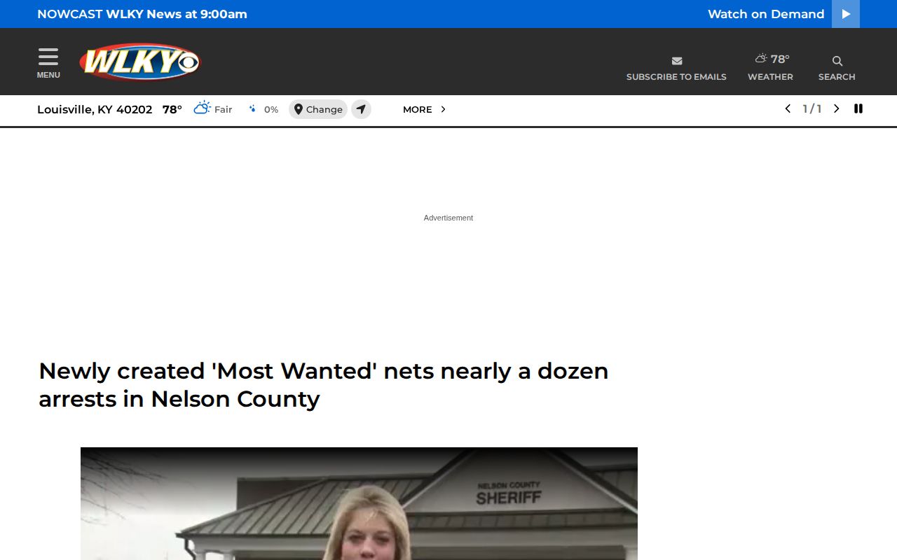 Nelson County historical Most Wanted news report