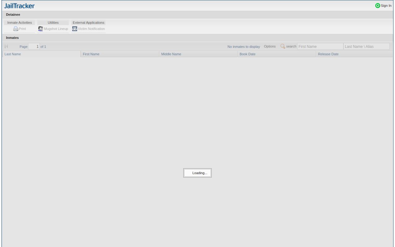 Nelson County Correctional Center current custody search record interface